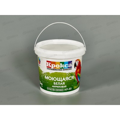 Краска моющая Крокса белая акрил КР-50 1,5кг *1/12