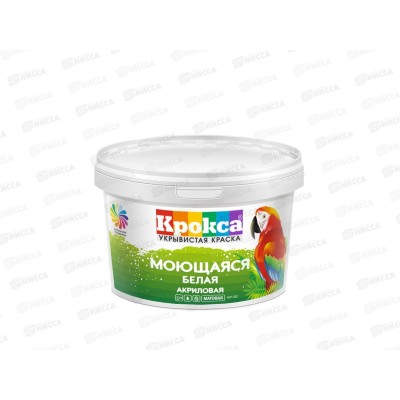 Краска моющая Крокса белая акрил КР-50 4,5кг *1/4