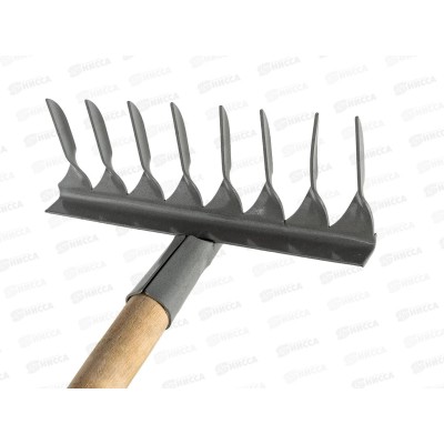 Грабли витые 8-ми зуб порошок с черенком Грабли витые 8-ми зуб порошок с черенком