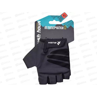 Велоперчатки RUSH HOUR STANDART GEL р.XL графит, 01-3020, 385177  гб