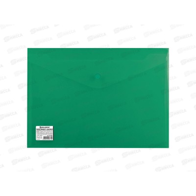 Папка с кноп. BRAU 221363 зеленая, до 100л, 0,2мм *10/160