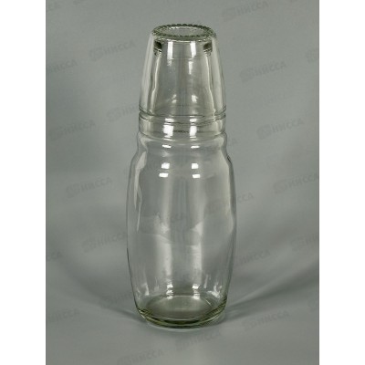 Графин со стаканом, набор 2пр. 1100мл/250мл (стекло) 9940031  *12