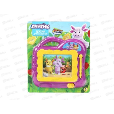 Доска для рисования магнитная Лунтик 18*18см, ч/б поле В2809491-LUNT в/п