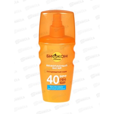 Биокон Солнцезащитный спрей  SPF40 160мл *14
