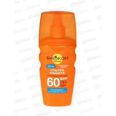 Биокон Солнцезащитный спрей  SPF60 для всей семьи 160мл