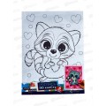 Холст для росписи 15*20см Милый енотик, CANV15X20-RAC