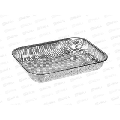 Дуршлаг прямоугольный 30*22*5,2см нерж сталь 14616-1 *100