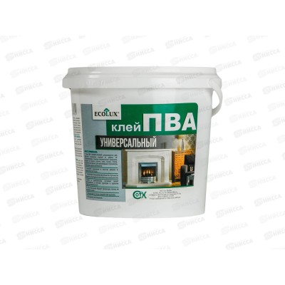 Клей ПВА ECОLUX универсальный 2кг  *8