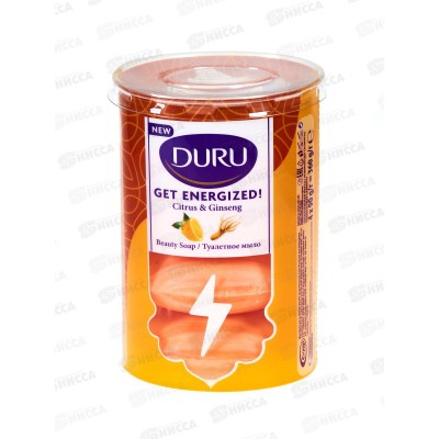 ДУРУ мыло 4*90г Бодрящее (цитрус/женьшень) *16