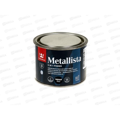 Краска по ржавчине Metallista черная гл 0,4л