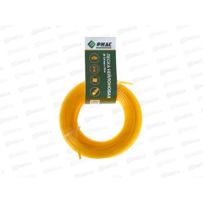 Леска для триммера сечение Паутина d=2,4мм L=15м (подвес) 941