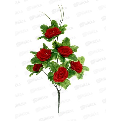 Букет роз 6голов 35см микс 7004 *4/40