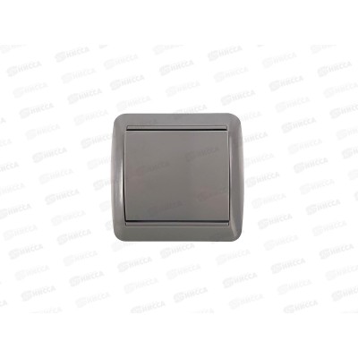 Выключатель КЛИО 1-клавиша открытой установки, 10А, 220В, серый, К2221-Gr*10