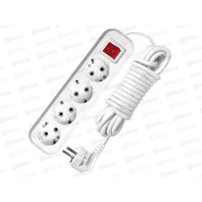 Удлинитель UNIVersal S-304 ПВС 3*1, 4 гнезда, с заземлением, выкл., 5м, 9631991 Удлинитель UNIVersal S-304 ПВС 3*1, 4 гнезда, с заземлением, выкл., 5м, 9631991