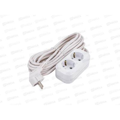 Удлинитель UNIVersal E-302 ПВС 3*1, 2 гнезда, с заземлением, 7м, 9631975