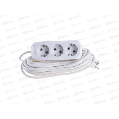 Удлинитель UNIVersal E-303 ПВС 3*1, 3гн, с/з, 10м, 9631980