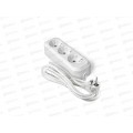 Удлинитель UNIVersal E-303 ПВС 3*1, 3 гнезда, с заземлением, 2м, 9631976