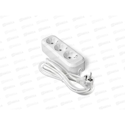 Удлинитель UNIVersal E-303 ПВС 3*1, 3 гнезда, с заземлением, 3м, 9631977