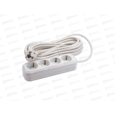 Удлинитель UNIVersal E-304 ПВС 3*1, 4гн, с/з, 10м, 9631984