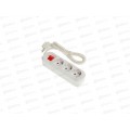 Удлинитель UNIVersal S-303 ПВС 3*1, 3 гнезда, с заземлением, выкл., 2м,9634418 Удлинитель UNIVersal S-303 ПВС 3*1, 3 гнезда, с заземлением, выкл., 2м,9634418