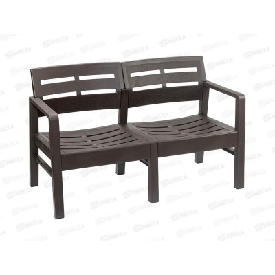 Диван "РЕЙКИ" 2-х местный коричневый ротанг М4001 Диван "РЕЙКИ" 2-х местный коричневый ротанг М4001