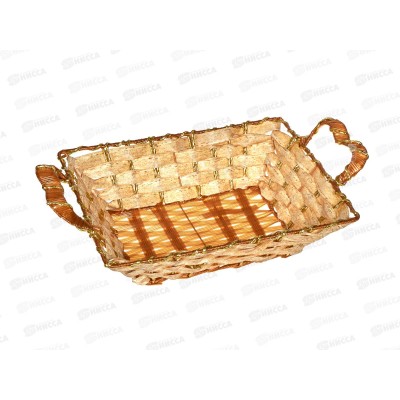 Корзина универсальная 4848 24,5*24*8,5см Плетеное сердце