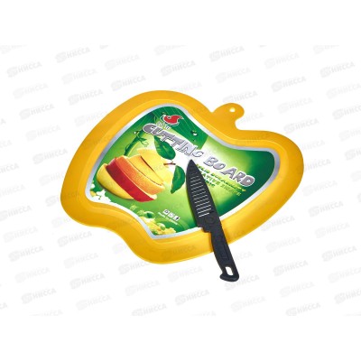 Набор 5357 Доска 30*27см + нож Желтый