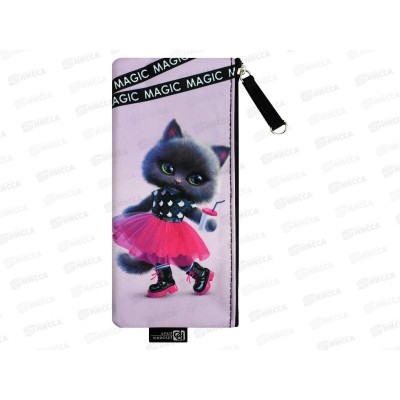 Пенал ФЕН Кошечка в юбочке, 19.5*9см, микроф, молн., 68435 *30