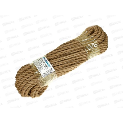 Веревка джутовая 12мм, 20 м Сибшнур*7