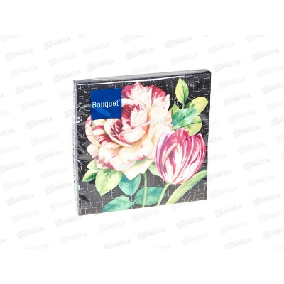 Салфетки 3 слойные 20 листов 33*33 Art Bouquet Винтажные цветы 25289 *12