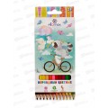 Карандаши 24цв Attomex. Zoo шестигр. к/у  5024810 *8/80