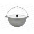 Казан сферический непокрытый 9л с алюминиевой крышкой и дужкой НС0890п