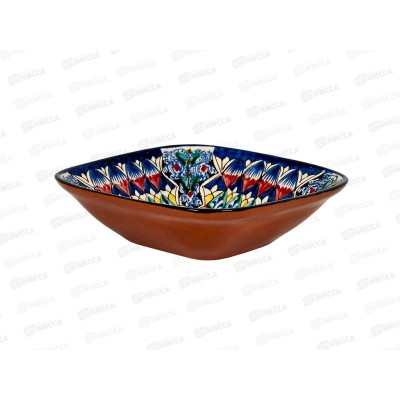 Салатница керамическая квадрат глубокая 16см узор арт 80206-24 *25