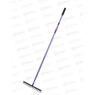 Грабли 14-зубые со стальным черенком черный/фиолетовый 1645 Грабли 14-зубые со стальным черенком черный/фиолетовый 1645