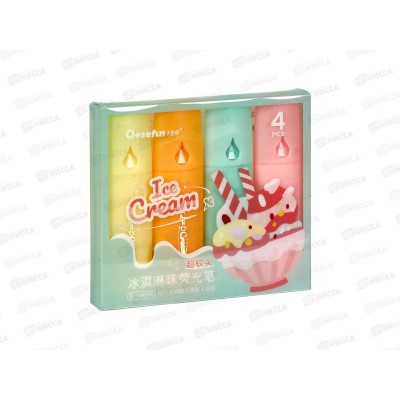 Набор маркеров-текстовыделителей Мороженое 4цв *1 Набор маркеров-текстовыделителей Мороженое 4цв *1