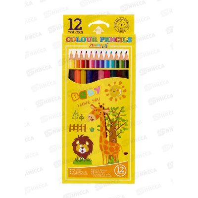 Карандаши 12цв. ПГС Зверята Р23953-8 *1