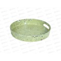 Поднос куглый Stone зеленый 30см DMT504