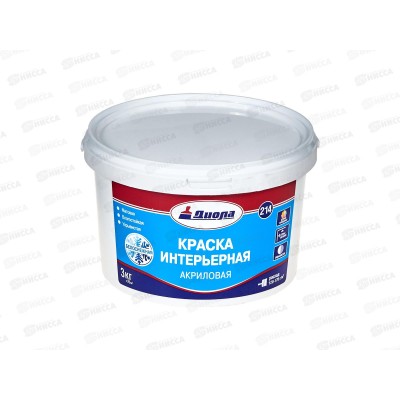 Краска акриловая интерьерная Д-214 3,0кг Краска акриловая интерьерная Д-214 3,0кг
