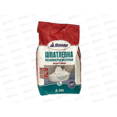 Шпатлевка полим-цем водостойкая Д-365 белая 5кг Шпатлевка полим-цем водостойкая Д-365 белая 5кг