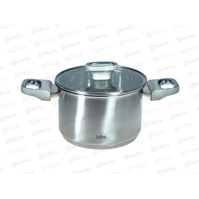Кастрюля Флора LR02-257 18х11,5см 2,9л, индукционное дно, крышка Кастрюля Флора LR02-257 18х11,5см 2,9л, индукционное дно, крышка