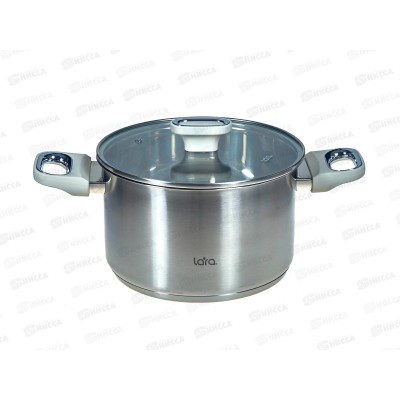 Кастрюля Флора LR02-259 22х13,,5см 5,1л, индукционное  дно, крышка