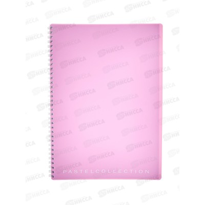 Тетрадь 80л кл. ПЛН А4 Pastel Collection Pink пл.обл., греб., 3405 *15