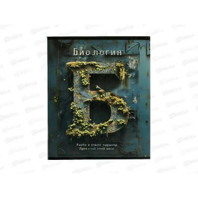Тетрадь 48л кл. ПЛН HARDCORE Биология. скрепка 25044 *40