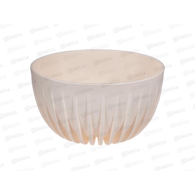 Горшок д/цветов Миска Сигма 7,9л Ванильный (с вкладкой) д.30, h16  *5