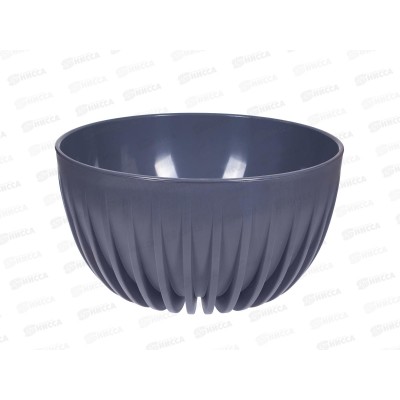 Горшок д/цветов Миска Сигма 7,9л Антрацит (с вкладкой) д.30, h16  *5