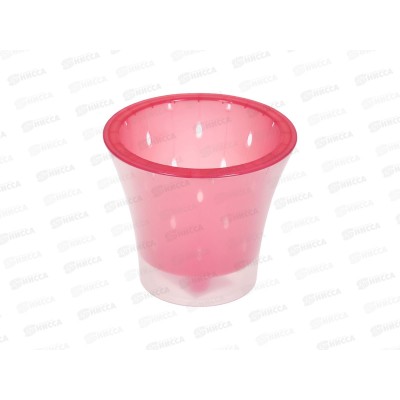 Горшок д/цветов Ванда 1,2л Малин.-прозрачный (с вкладкой) d15 h13 *23 Горшок д/цветов Ванда 1,2л Малин.-прозрачный (с вкладкой) d15 h13 *23