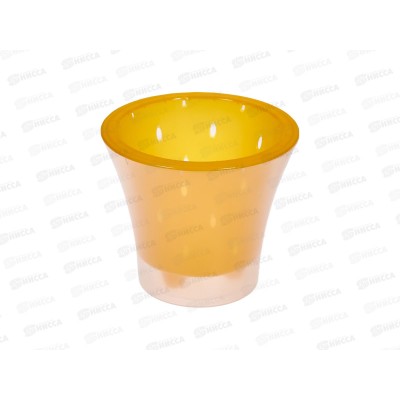 Горшок д/цветов Ванда 3,3л Желтый-прозрачный (с вкладкой) d20 h17,5 *5