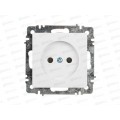 Розетка INTRO Accept cкрытая установка 2Р, механизм под рамку 16А-250В, IP20, белый, 6-201-01 *10/200