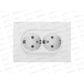 Розетка INTRO Accept двойная, cкрытая установка с заземлением 2x2Р+E, IP20, белый, 6-205-01 *10/100 Розетка INTRO Accept двойная, cкрытая установка с заземлением 2x2Р+E, IP20, белый, 6-205-01 *10/100