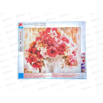 Алмазная мозаика MAZARI Розовые цветы, 25х30см, M-11505 *12